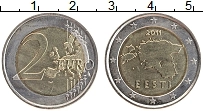 Продать Монеты Эстония 2 евро 2011 Биметалл