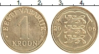 Продать Монеты Эстония 1 крона 2006 Латунь