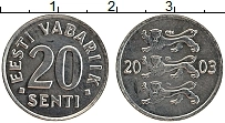 Продать Монеты Эстония 20 сенти 1997 Медно-никель