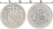 Продать Монеты Нидерланды 1 гульден 1965 Серебро