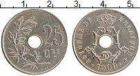 Продать Монеты Бельгия 25 сантим 1908 Медно-никель
