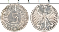 Продать Монеты ФРГ 5 марок 1971 Серебро