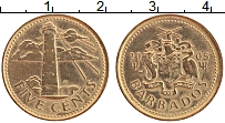Продать Монеты Барбадос 5 центов 2005 Латунь