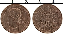 Продать Монеты Ватикан 10 сентесим 1952 Медь