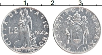 Продать Монеты Ватикан 2 лиры 1953 Алюминий