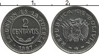 Продать Монеты Боливия 2 сентаво 1987 Медно-никель
