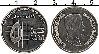 Продать Монеты Иордания 5 пиастров 2000 Сталь покрытая никелем