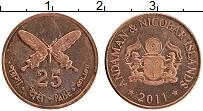 Продать Монеты Андамандские острова и Никобар 25 пайс 2011 Медь