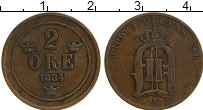 Продать Монеты Швеция 2 эре 1885 Медь