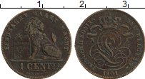 Продать Монеты Бельгия 1 сантим 1907 Медь