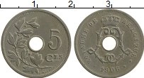 Продать Монеты Бельгия 5 сантим 1905 Медно-никель