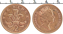 Продать Монеты Великобритания 2 пенса 1992 сталь с медным покрытием