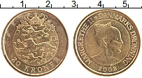 Продать Монеты Дания 20 крон 2008 Бронза