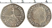 Продать Монеты Остров Джерси 20 пенсов 2006 Медно-никель