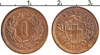 Продать Монеты Швейцария 1 рапп 1866 Медь