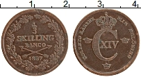 Продать Монеты Швеция 1/3 скиллинга 1837 Медь