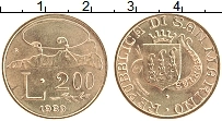 Продать Монеты Сан-Марино 200 лир 1989 Медно-никель