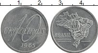 Продать Монеты Бразилия 10 крузейро 1965 Алюминий