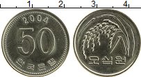Продать Монеты Южная Корея 50 вон 2004 Медно-никель