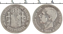 Продать Монеты Испания 1 песета 1883 Серебро