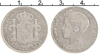 Продать Монеты Испания 1 песета 1900 Серебро