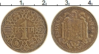 Продать Монеты Испания 1 песета 1944 Бронза