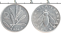 Продать Монеты Италия 2 лиры 1954 Алюминий