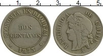 Продать Монеты Чили 2 сентаво 1874 