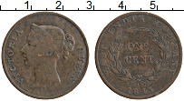 Продать Монеты Стрейтс-Сеттльмент 1 цент 1845 Медь