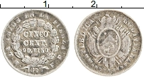 Продать Монеты Боливия 5 сентаво 1881 Серебро