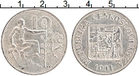 Продать Монеты Чехословакия 10 крон 1931 Серебро