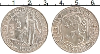 Продать Монеты Чехословакия 100 крон 1948 Серебро