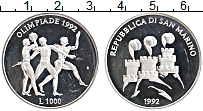 Продать Монеты Сан-Марино 1000 лир 1992 Серебро