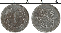 Продать Монеты Финляндия 1 марка 1951 Железо