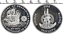 Продать Монеты Вануату 50 вату 2005 Серебро