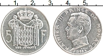 Продать Монеты Монако 5 франков 1966 Серебро