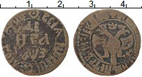 Продать Монеты 1689 – 1725 Петр I 1 деньга 1707 Медь