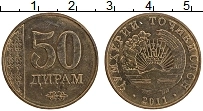 Продать Монеты Таджикистан 50 дирам 2011 сталь покрытая латунью
