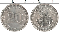 Продать Монеты Боливия 20 сентаво 1967 Сталь покрытая никелем