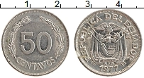 Продать Монеты Эквадор 50 сентаво 1977 Сталь покрытая никелем