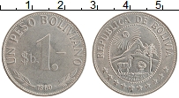 Продать Монеты Боливия 1 песо 1974 Сталь