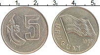 Продать Монеты Уругвай 5 песо 1980 Медно-никель