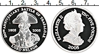 Продать Монеты Тристан-да-Кунья 5 фунтов 2005 Серебро