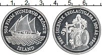 Продать Монеты Исландия 500 крон 1986 Серебро