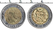 Продать Монеты Перу 5 соль 2014 Биметалл