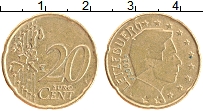 Продать Монеты Люксембург 20 евроцентов 2002 Латунь
