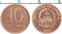 Продать Монеты Ангола 10 сентим 1999 сталь с медным покрытием