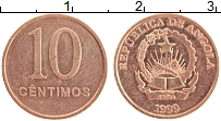 Продать Монеты Ангола 10 сентим 1999 сталь с медным покрытием