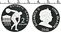 Продать Монеты Острова Кука 2 доллара 2002 Серебро