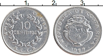 Продать Монеты Коста-Рика 10 сентим 1958 Медно-никель
